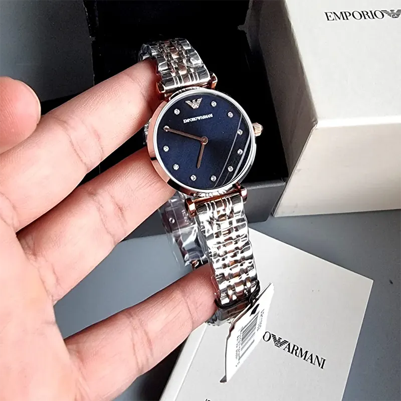 Emporio Armani Gianni T Bar Two-tone Ladies Watch- AR11092